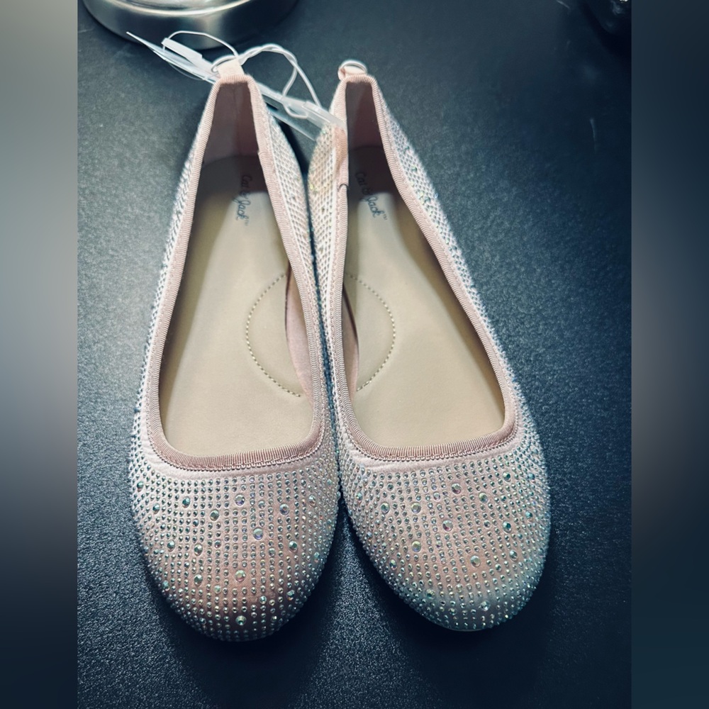 Cat & Jack Sparkling Pink and Silver Dress Shoes